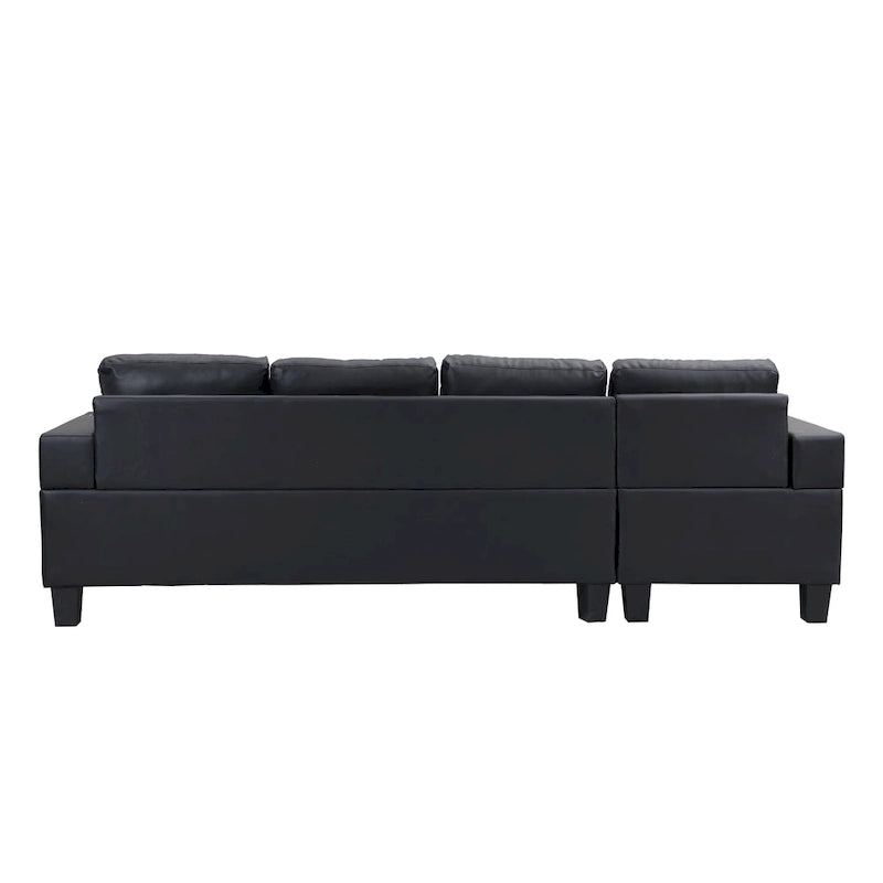 Moderno divano componibile a L a 4 posti con chaise longue