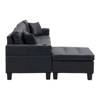 Moderno divano componibile a L a 4 posti con chaise longue