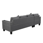 Moderno divano componibile a L a 4 posti con chaise longue
