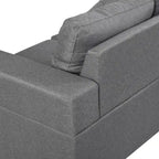 Moderno divano componibile a L a 4 posti con chaise longue