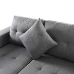 Moderno divano componibile a L a 4 posti con chaise longue