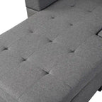 Moderno divano componibile a L a 4 posti con chaise longue