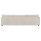 Divano a 4 Posti Spazioso Beige 107.87 con Pouf Movibile
