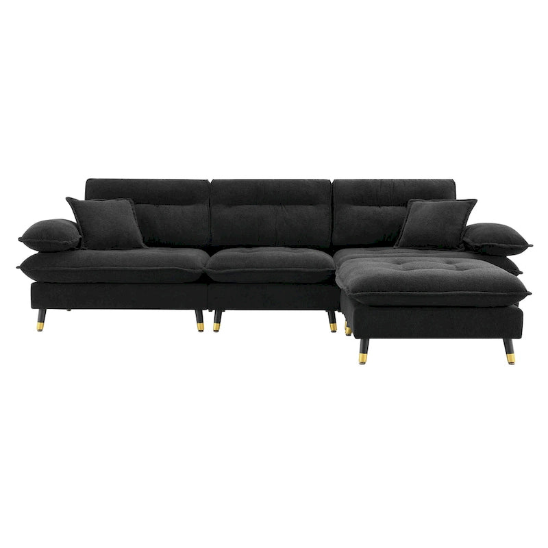Canapé d'angle convertible en L