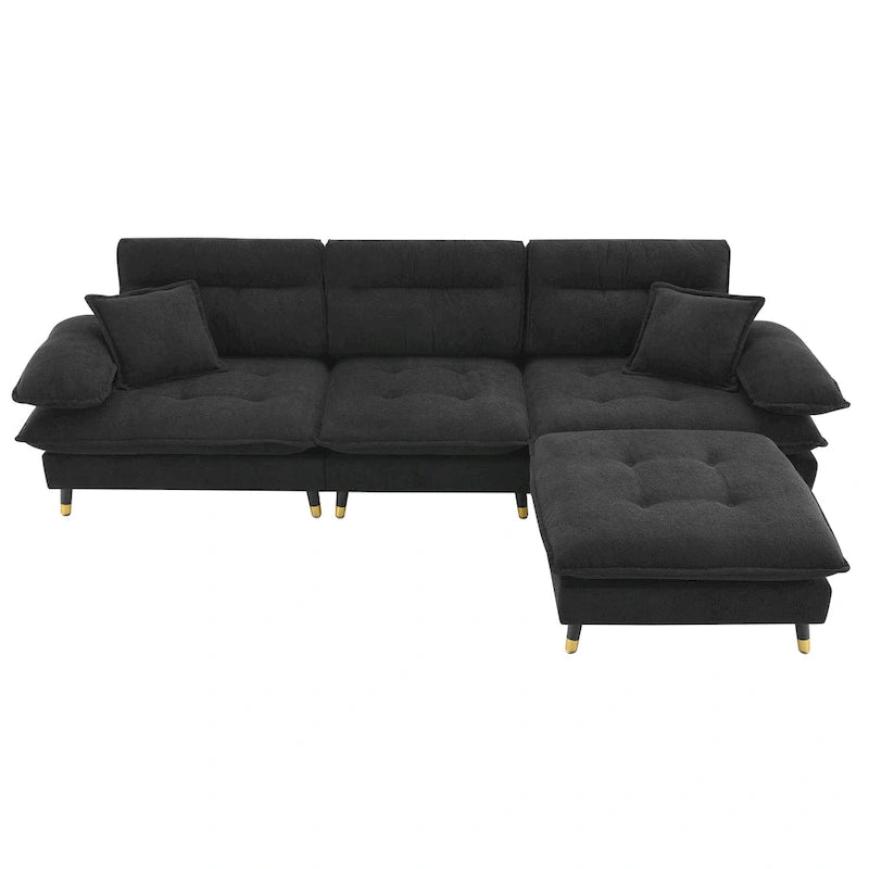 Canapé d'angle convertible en L