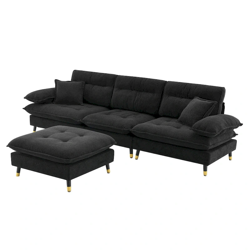 Canapé d'angle convertible en L