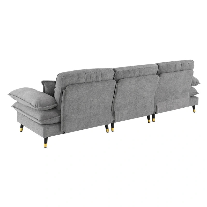 Canapé d'angle convertible en L