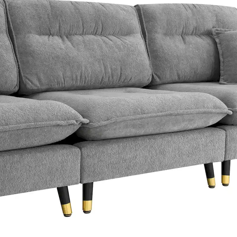 Canapé d'angle convertible en L