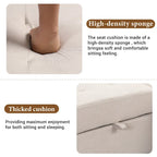 Canapé d'angle élégant et fonctionnel avec rangement, lit gigogne, table escamotable et chargeur USB, beige