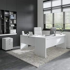 Scrivania angolare da 72" con mobile schedario a 3 cassetti