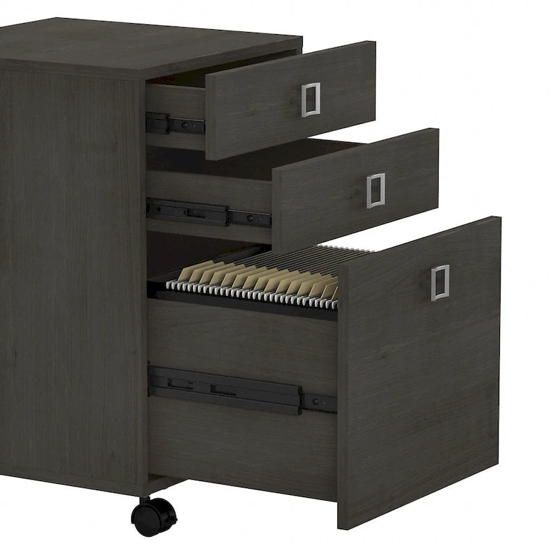 Scrivania angolare da 72" con mobile schedario a 3 cassetti