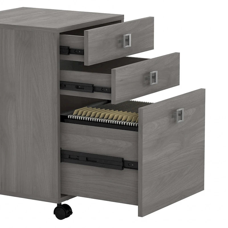Scrivania angolare da 72" con mobile schedario a 3 cassetti
