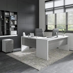 Scrivania angolare da 72" con mobile schedario a 3 cassetti