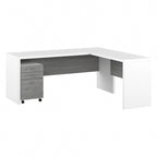 Scrivania angolare da 72" con mobile schedario a 3 cassetti
