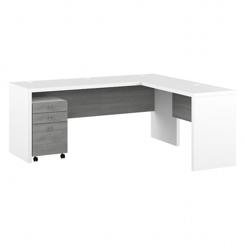 Scrivania angolare da 72" con mobile schedario a 3 cassetti
