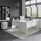 Scrivania angolare da 72" con mobile schedario a 3 cassetti