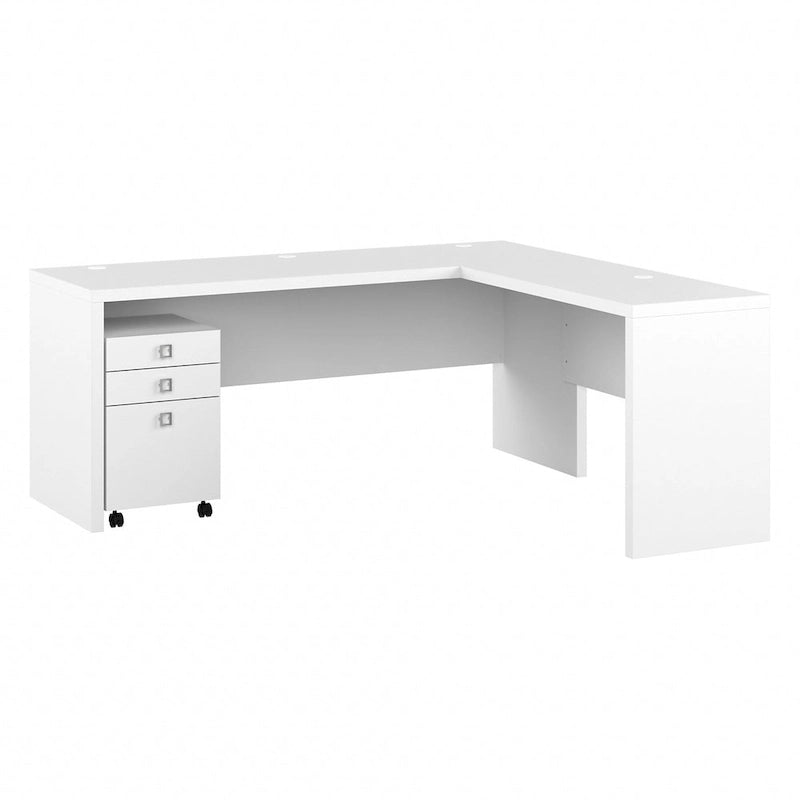Scrivania angolare da 72" con mobile schedario a 3 cassetti