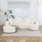 Divano sezionale modulare imbottito XINMICS 99.61, divano moderno a L a 3 posti con chaise longue, lato sinistro