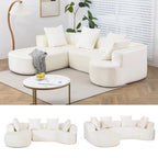 Divano sezionale modulare imbottito XINMICS 99.61, divano moderno a L a 3 posti con chaise longue, lato sinistro