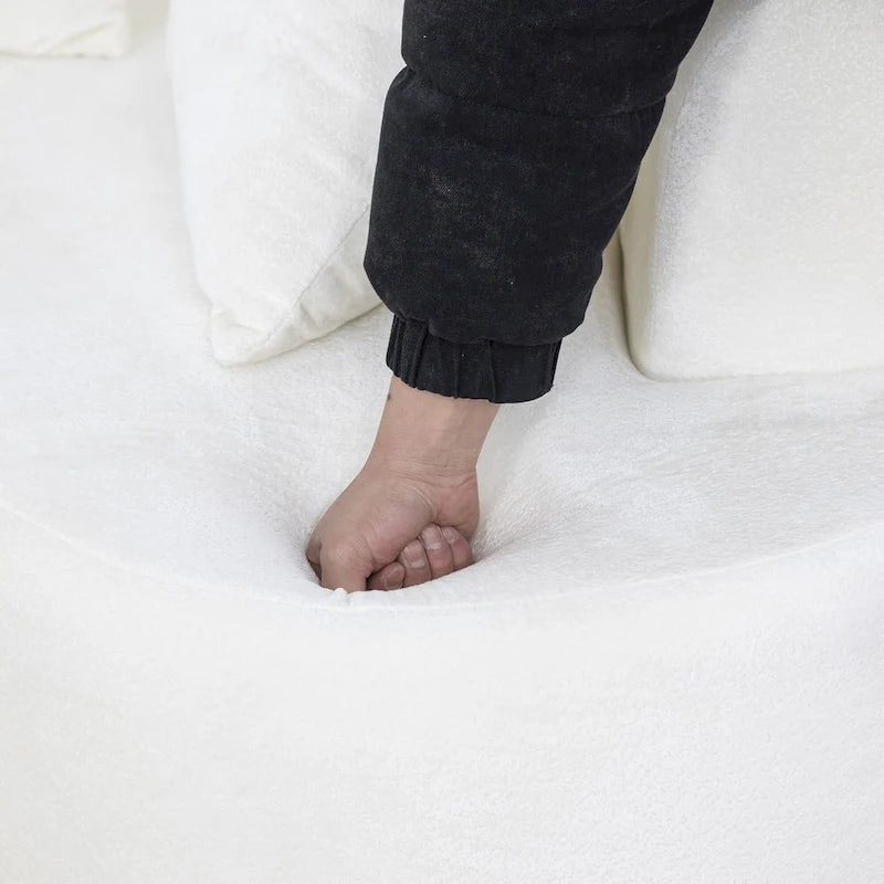 Divano sezionale modulare imbottito XINMICS 99.61, divano moderno a L a 3 posti con chaise longue, lato sinistro