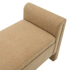 Panca Contenitore da Fondo Letto Athena in Tessuto Teddy Moderno con Braccioli