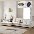 Divano Sezionale Oversize Lalo Modern in Velluto a Coste di GDFStudio