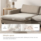 Divano Sezionale Oversize Lalo Modern in Velluto a Coste di GDFStudio