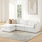 Divano Modulare Sezionale a L Cypress con Pouf