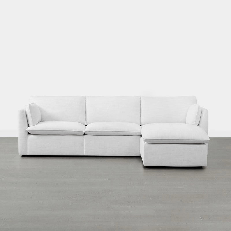 Divano Modulare Sezionale a L Cypress con Pouf