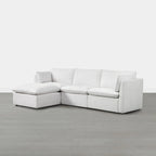 Divano Modulare Sezionale a L Cypress con Pouf