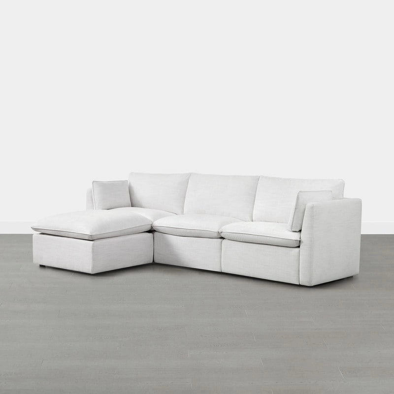 Divano Modulare Sezionale a L Cypress con Pouf