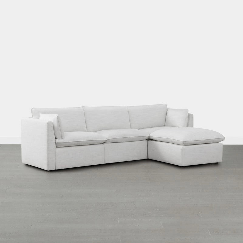 Divano Modulare Sezionale a L Cypress con Pouf