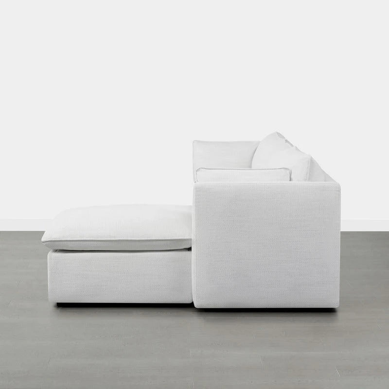 Divano Modulare Sezionale a L Cypress con Pouf