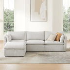 Divano Modulare Sezionale a L Cypress con Pouf