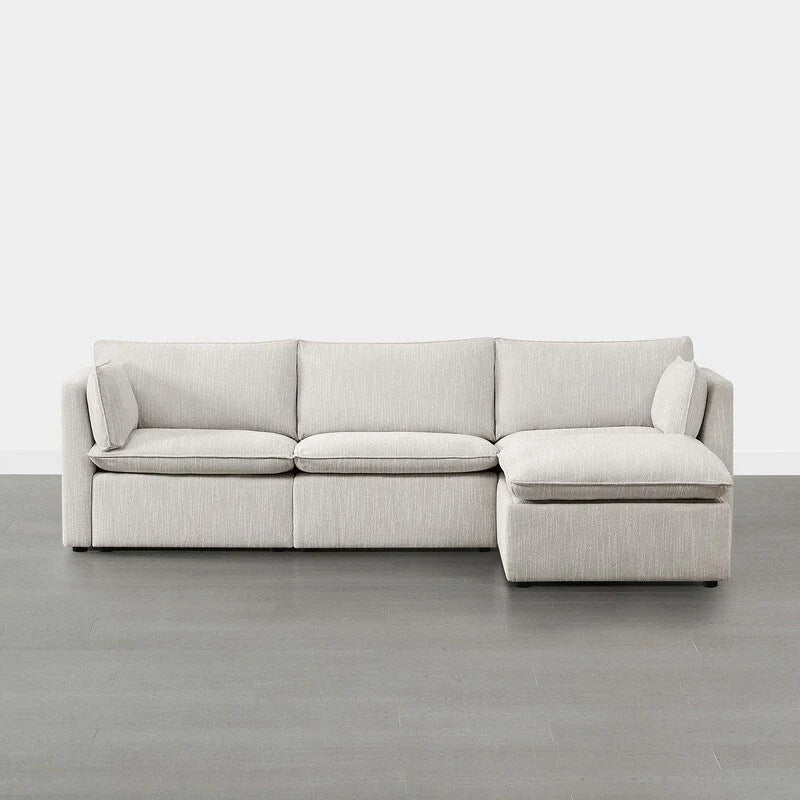 Divano Modulare Sezionale a L Cypress con Pouf