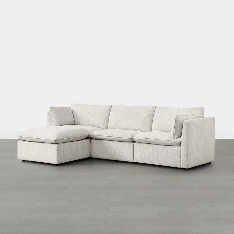 Divano Modulare Sezionale a L Cypress con Pouf