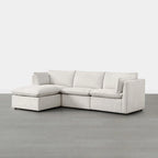 Divano Modulare Sezionale a L Cypress con Pouf