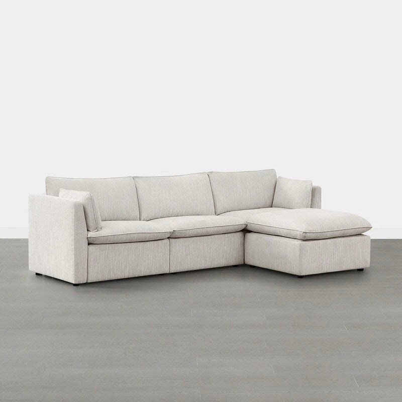 Divano Modulare Sezionale a L Cypress con Pouf