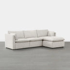 Divano Modulare Sezionale a L Cypress con Pouf