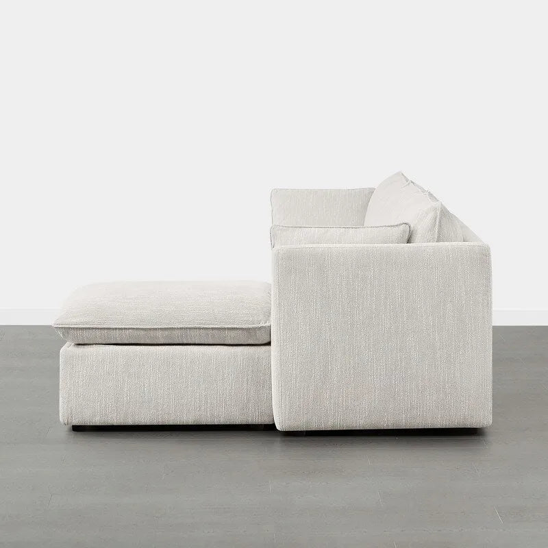 Divano Modulare Sezionale a L Cypress con Pouf