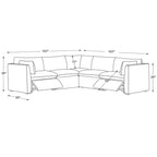Divano sezionale reclinabile elettrico Cypress 107W
