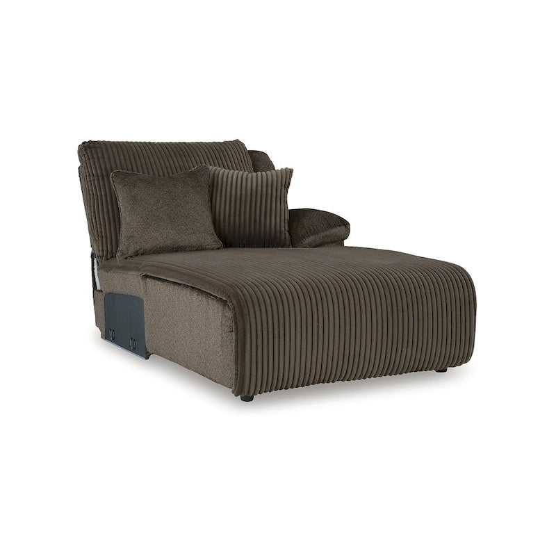 Signature Design by Ashley Top Tier Brown Divano sezionale reclinabile a 6 posti con chaise longue - 147W x 134D x 41H
