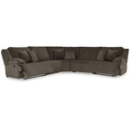 Divano componibile reclinabile Signature Design by Ashley Top Tier marrone a 5 pezzi - 134 larghezza x 134 profondità x 41 altezza