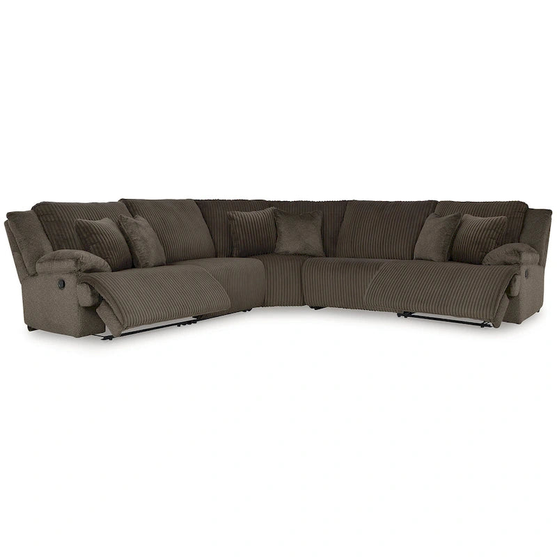 Divano componibile reclinabile Signature Design by Ashley Top Tier marrone a 5 pezzi - 134 larghezza x 134 profondità x 41 altezza