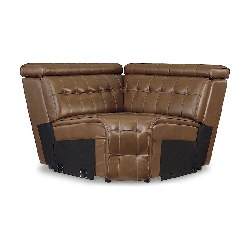 Signature Design by Ashley Temmpton Divano componibile reclinabile elettrico a 6 pezzi marrone medio - 124W x 110D x 34H