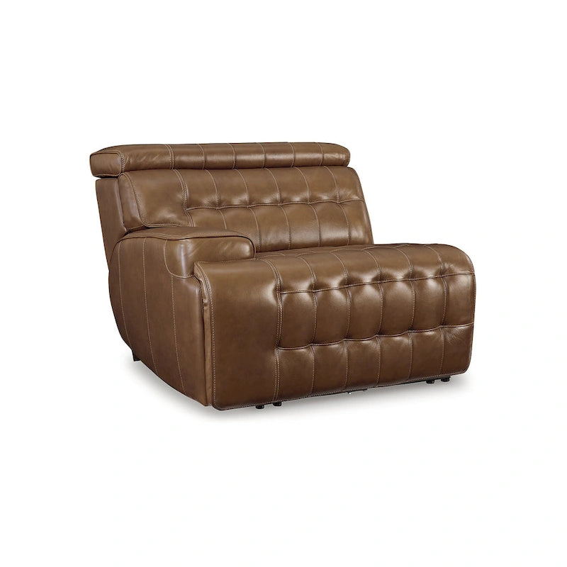 Signature Design by Ashley Temmpton Divano componibile reclinabile elettrico a 6 pezzi marrone medio - 124W x 110D x 34H