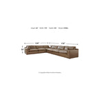 Divano componibile Signature Design by Ashley Emilia marrone medio 6 pezzi - 170L x 130P x 36A