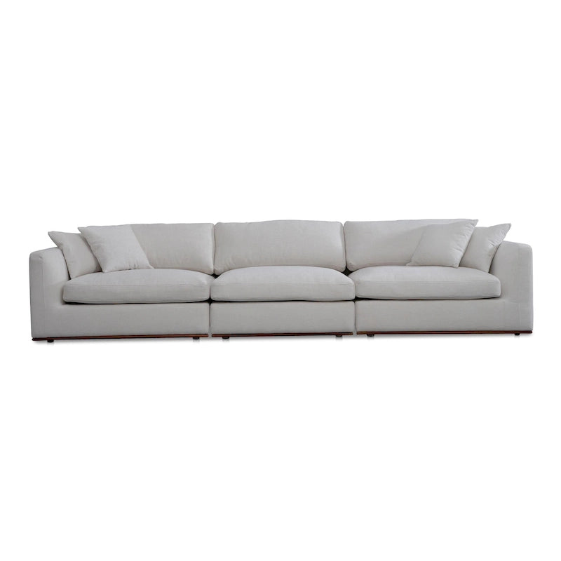Divano modulare NADAAL STUDIOS Rio con base in legno di caucciù - 136,2L x 41P x 23,6A