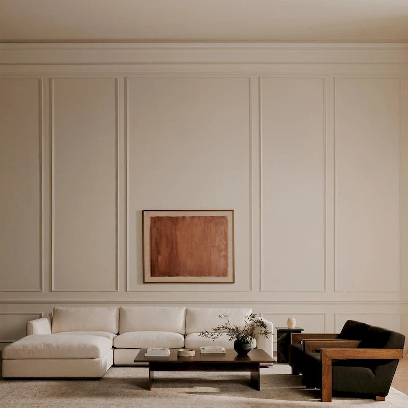 Divano modulare NADAAL STUDIOS Rio con base in legno di caucciù - 136,2L x 41P x 23,6A