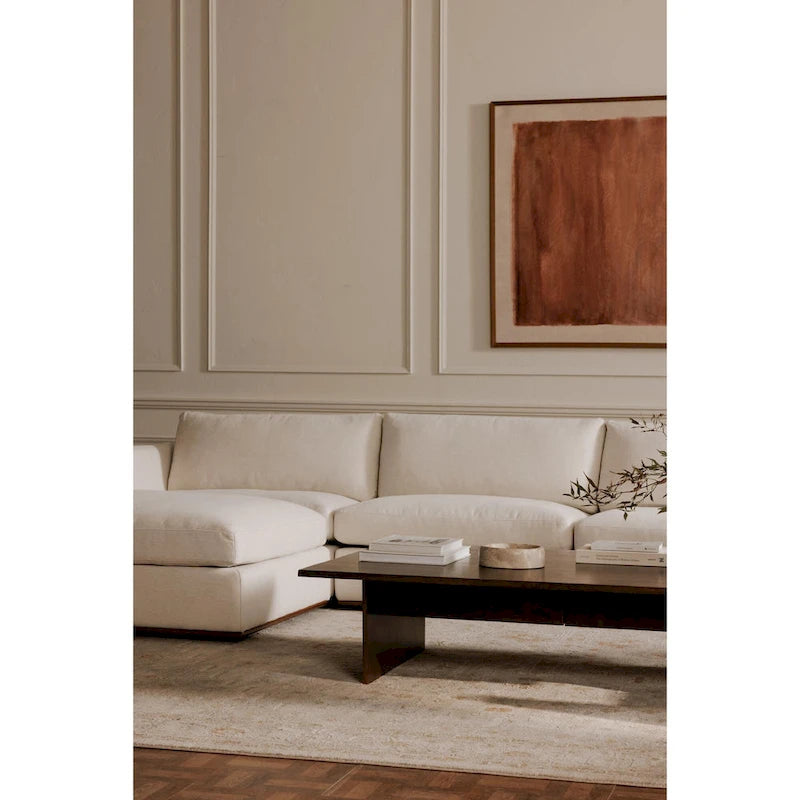 Divano modulare NADAAL STUDIOS Rio con base in legno di caucciù - 136,2L x 41P x 23,6A